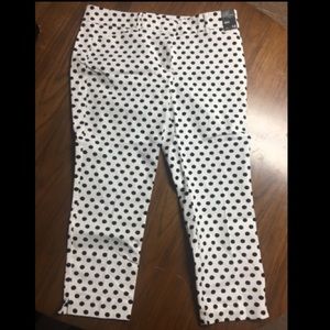 New York & Company Polka Dot Crops Size 14